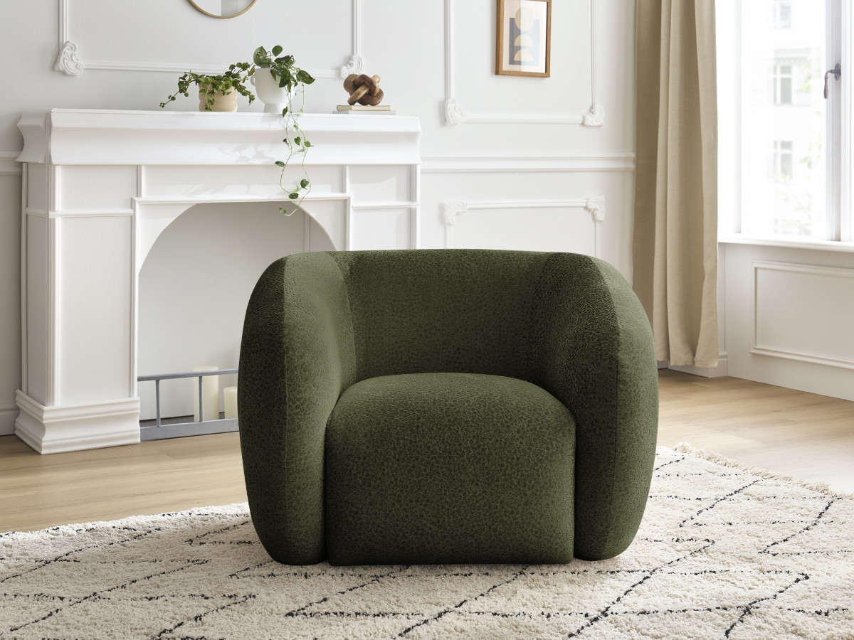 Fauteuil CELINE texturé vert — vue 5