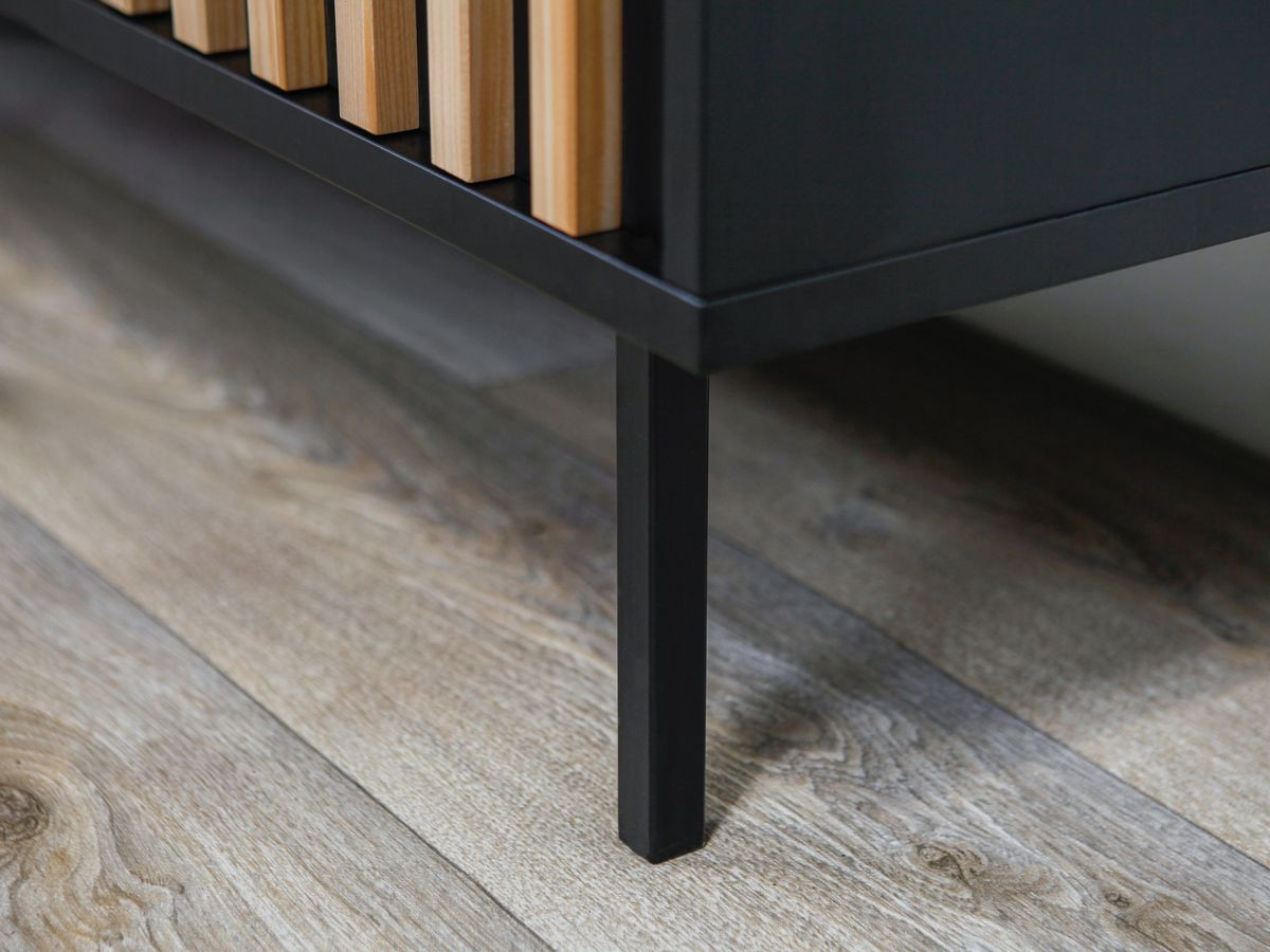 Ensemble CORNEILLE avec buffet 220 cm + meuble TV 220 cm + buffet haut 100 cm tasseaux pin massif