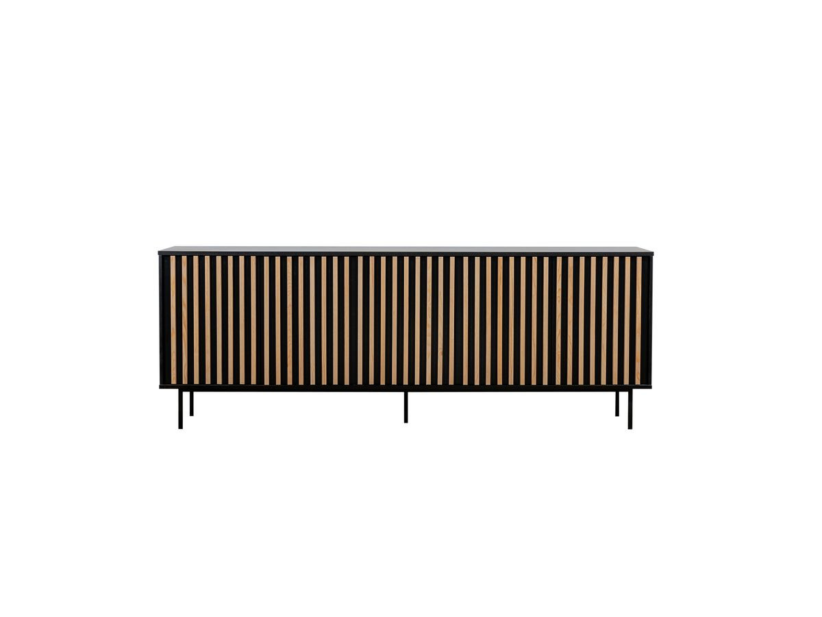 Ensemble CORNEILLE avec buffet 220 cm + meuble TV 220 cm + buffet haut 100 cm tasseaux pin massif