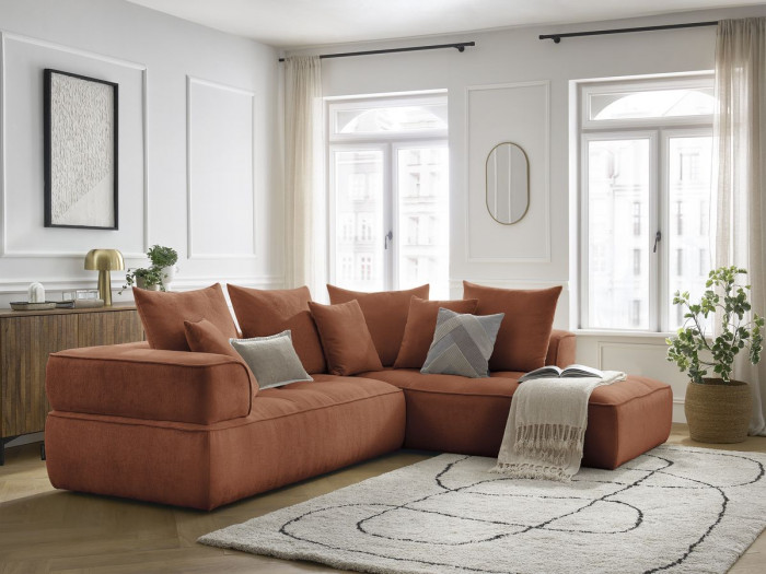 Canapé d'angle L fixe WHESLEY