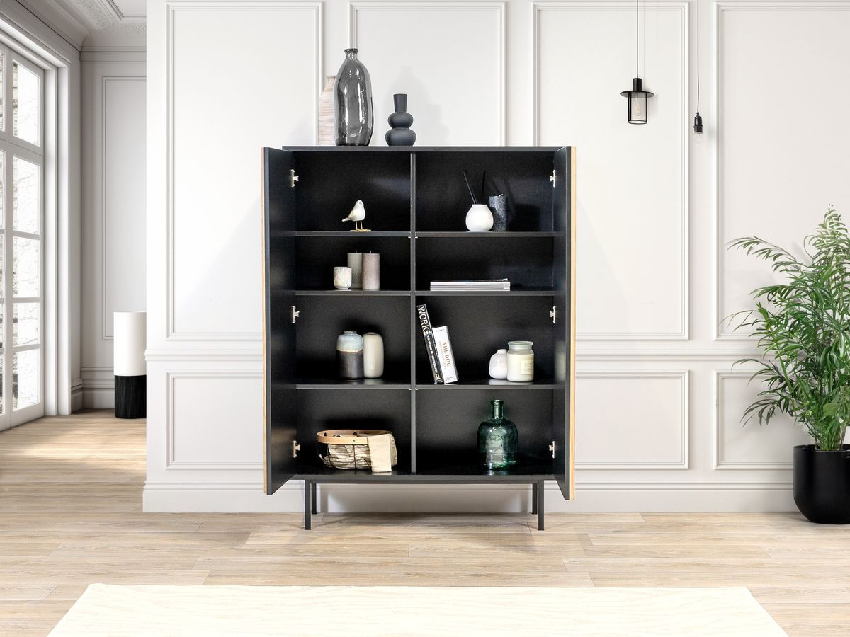 Ensemble CORNEILLE avec buffet 220 cm + meuble TV 220 cm + buffet haut 100 cm tasseaux pin massif