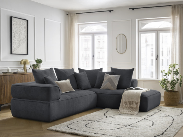 Canapé d'angle L fixe WHESLEY