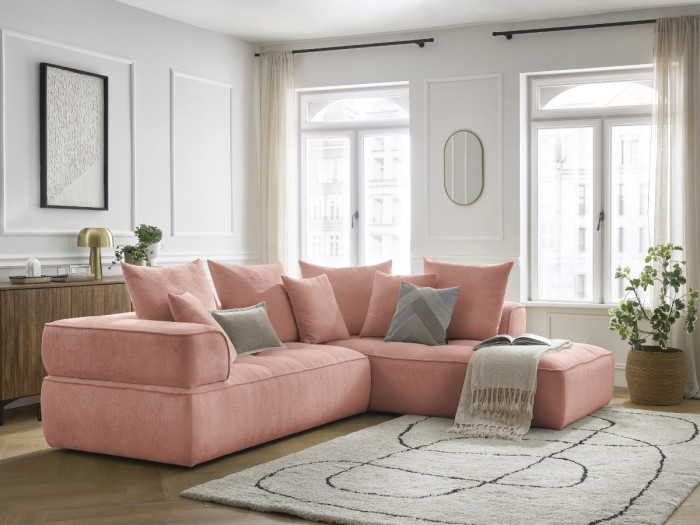 Canapé d'angle L fixe WHESLEY