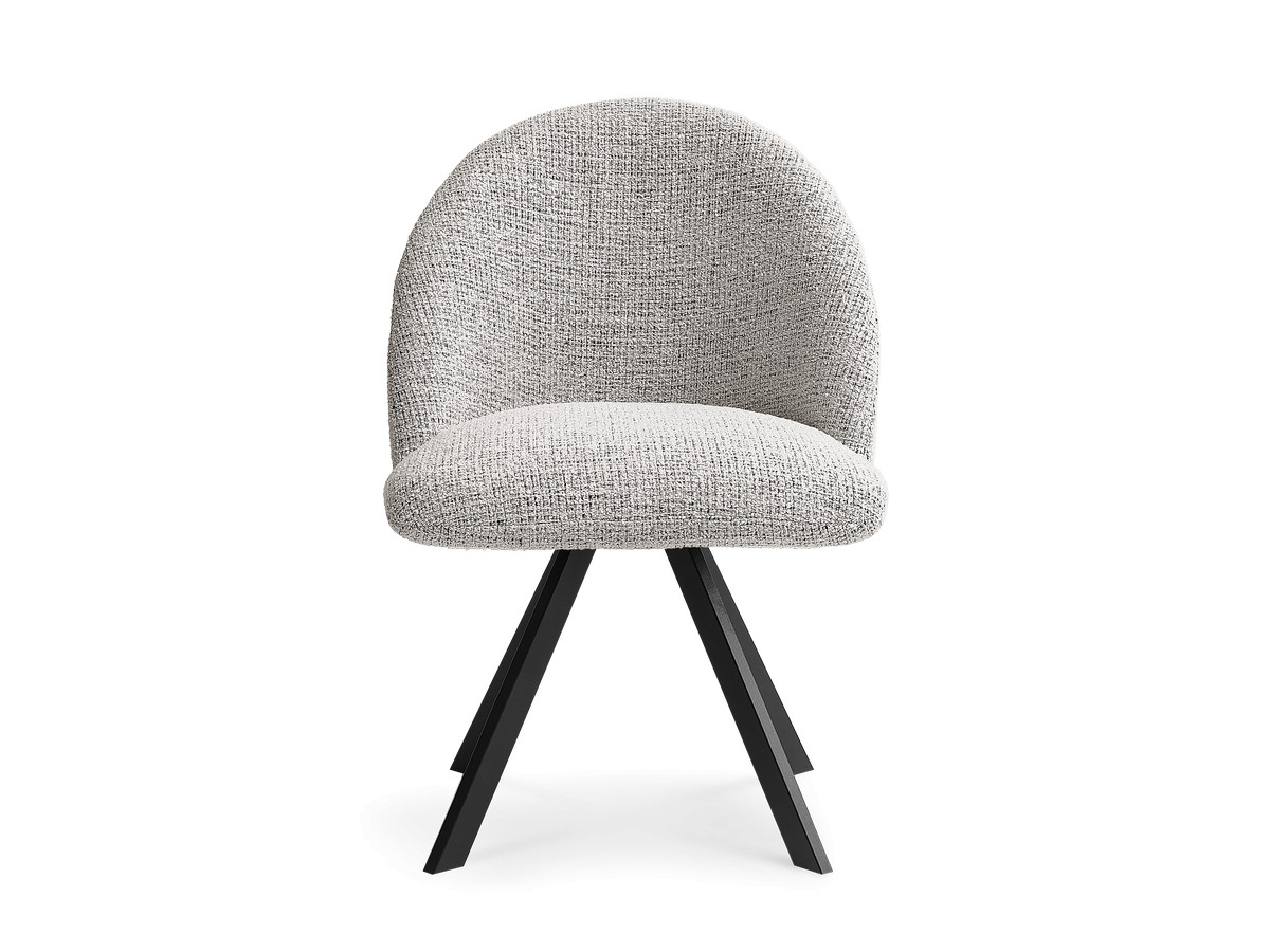 Chaise LALIE tissu chiné et pieds étoile