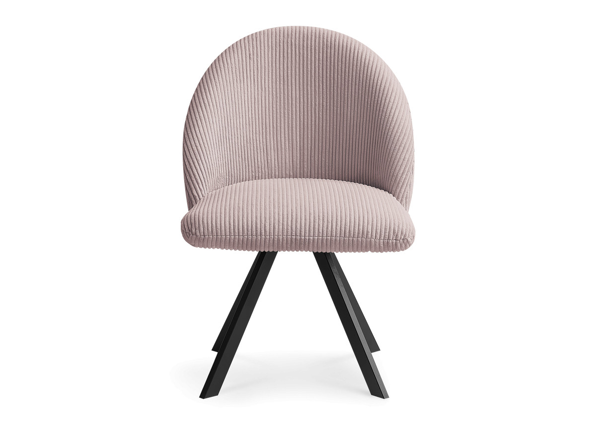 Chaise LALIE tissu velours côtelé et pieds étoile