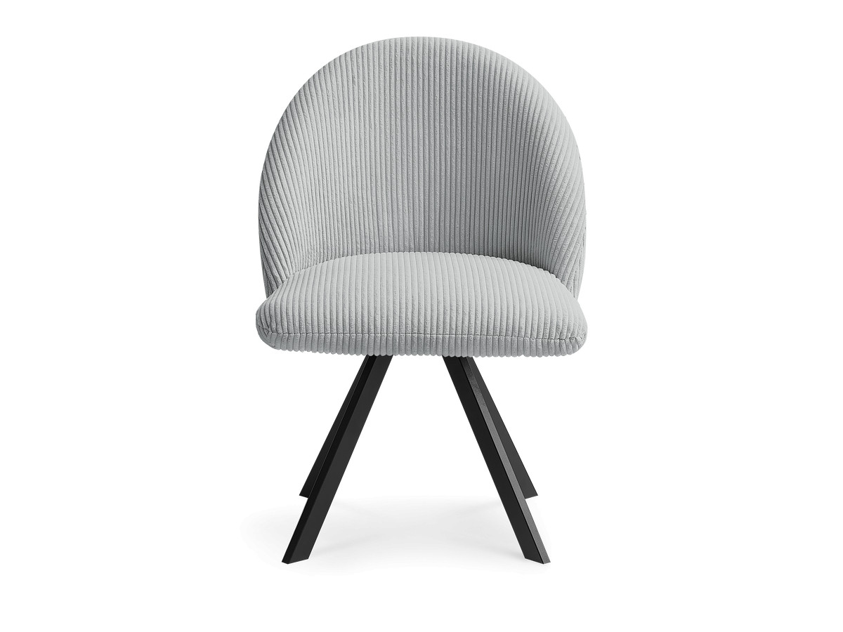 Chaise LALIE tissu velours côtelé et pieds étoile