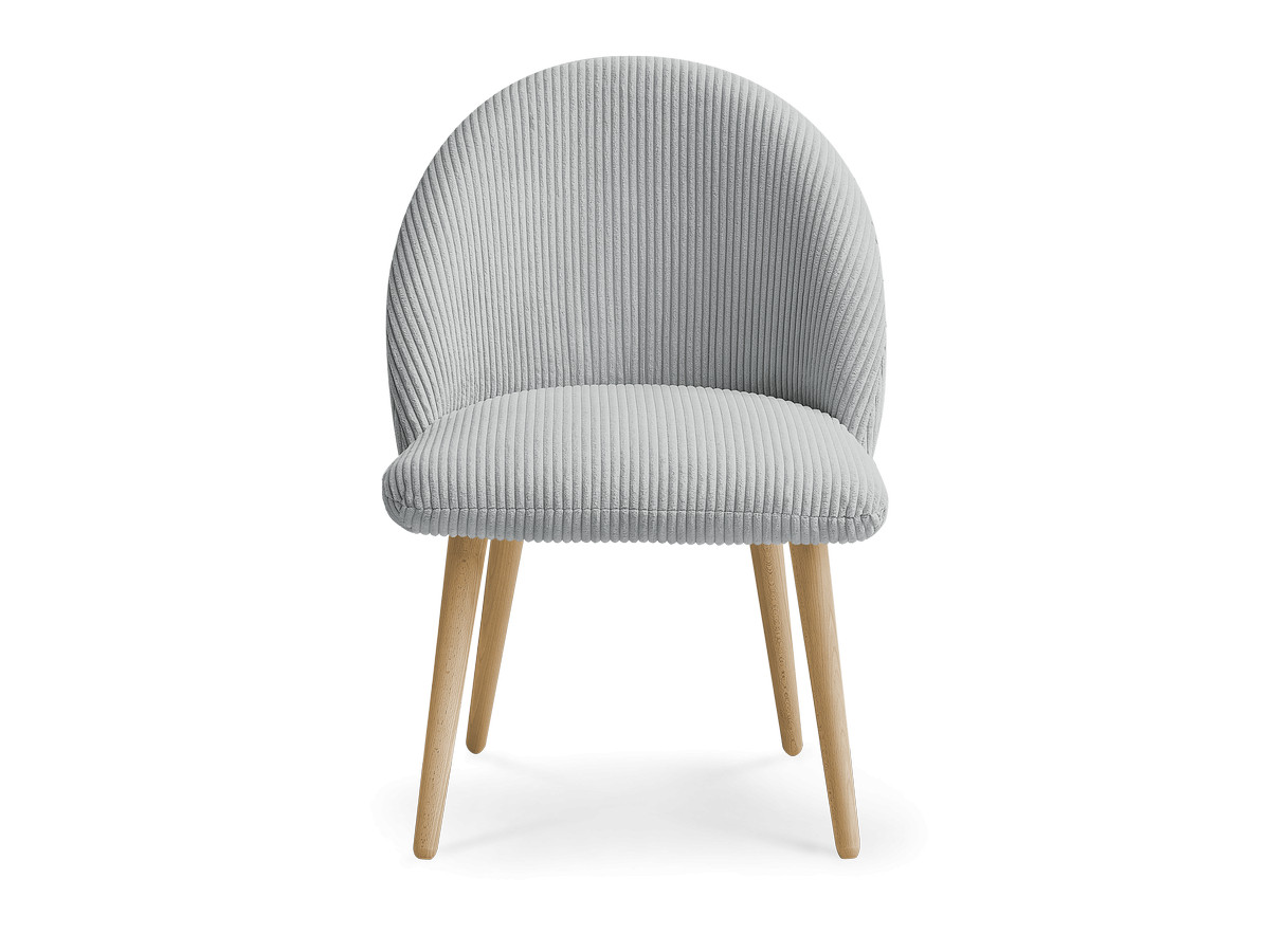 Chaise LALIE tissu velours côtelé et pieds scandinaves bois