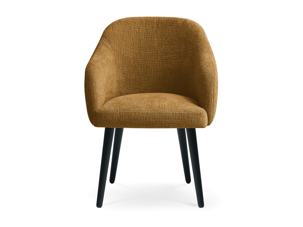 Chaise SOPHIE tissu texturé et pieds scandinaves noirs