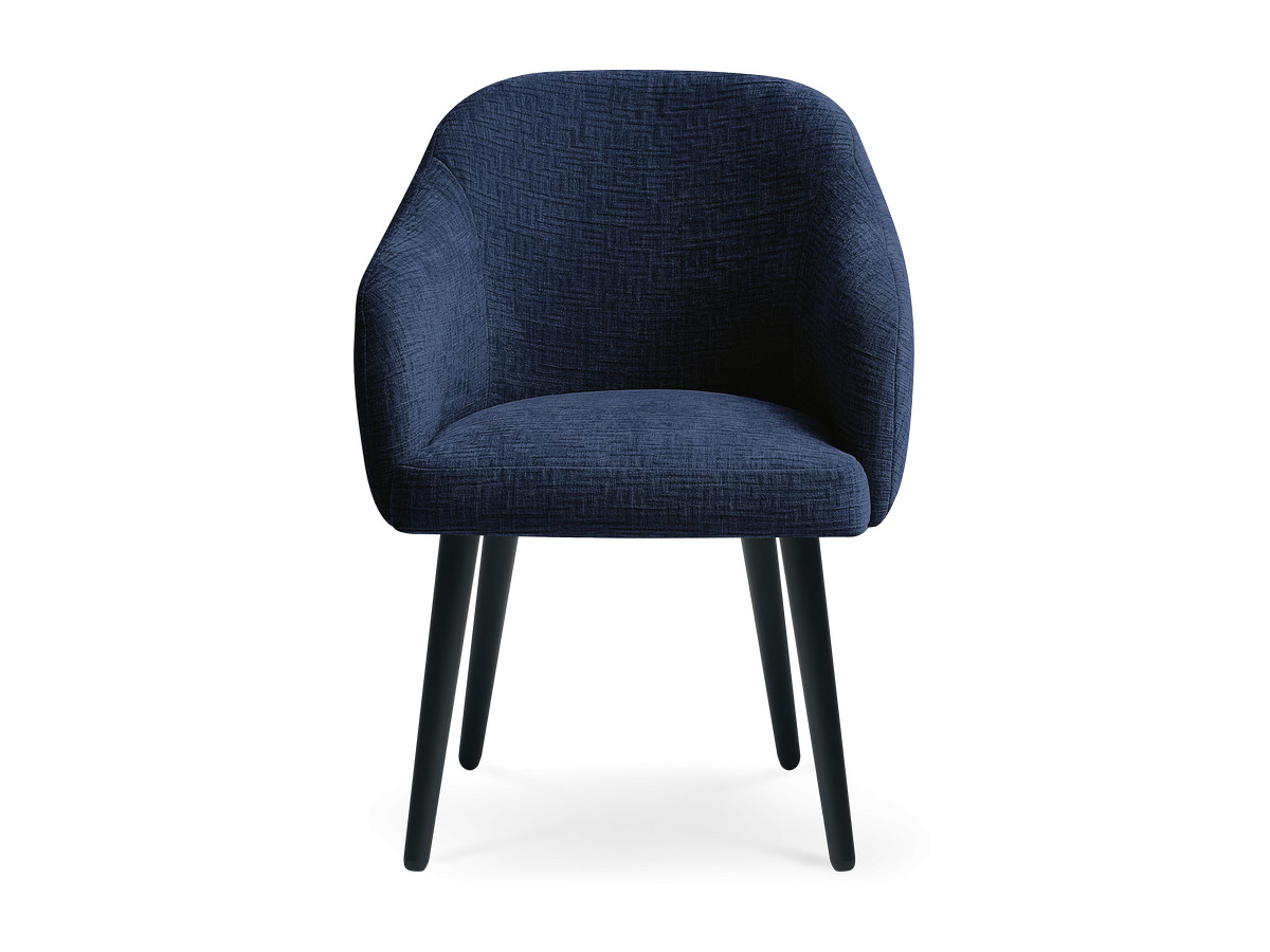 Chaise SOPHIE tissu texturé et pieds scandinaves noirs