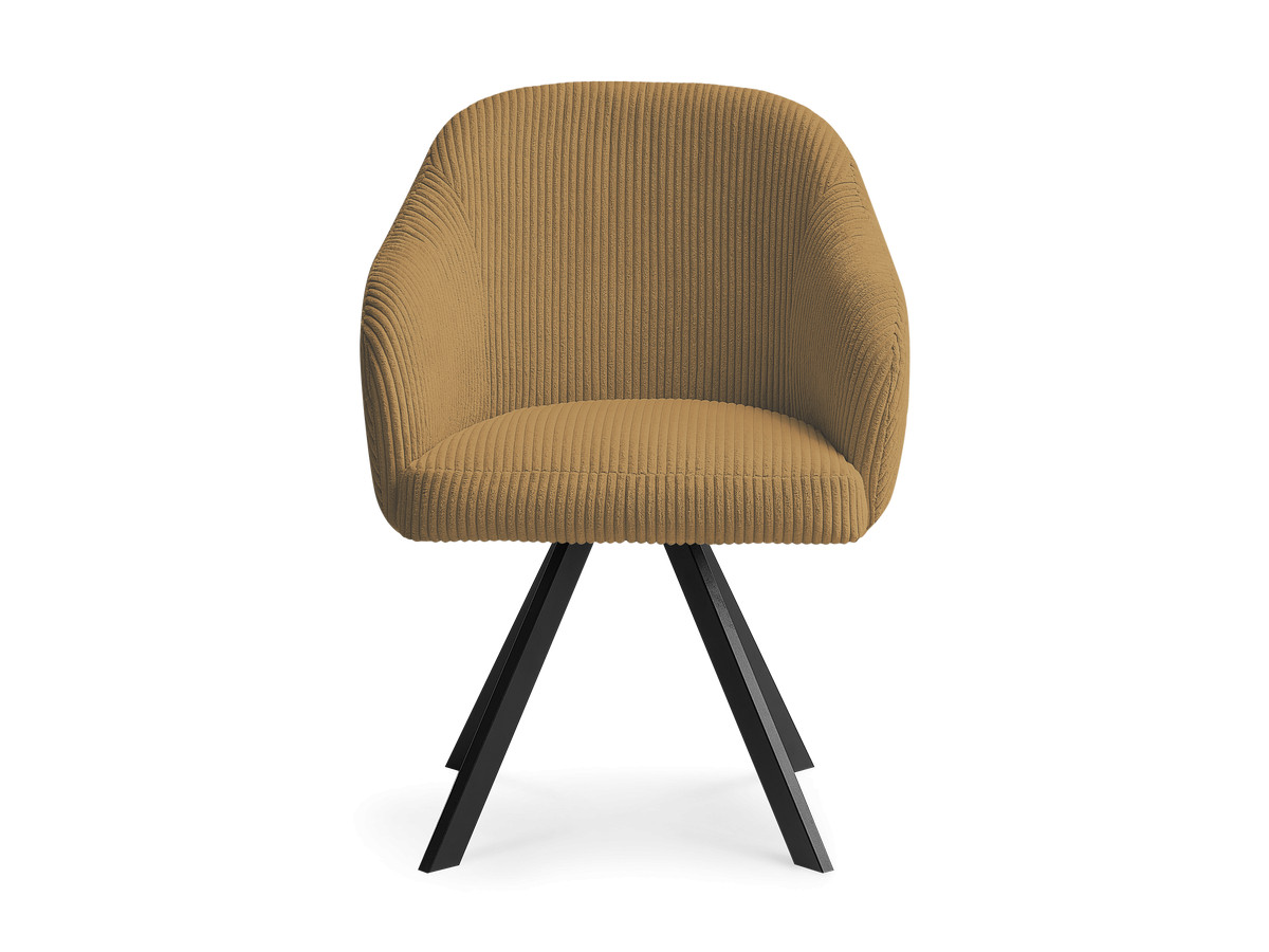 Chaise SOPHIE tissu velours côtelé et pieds étoile