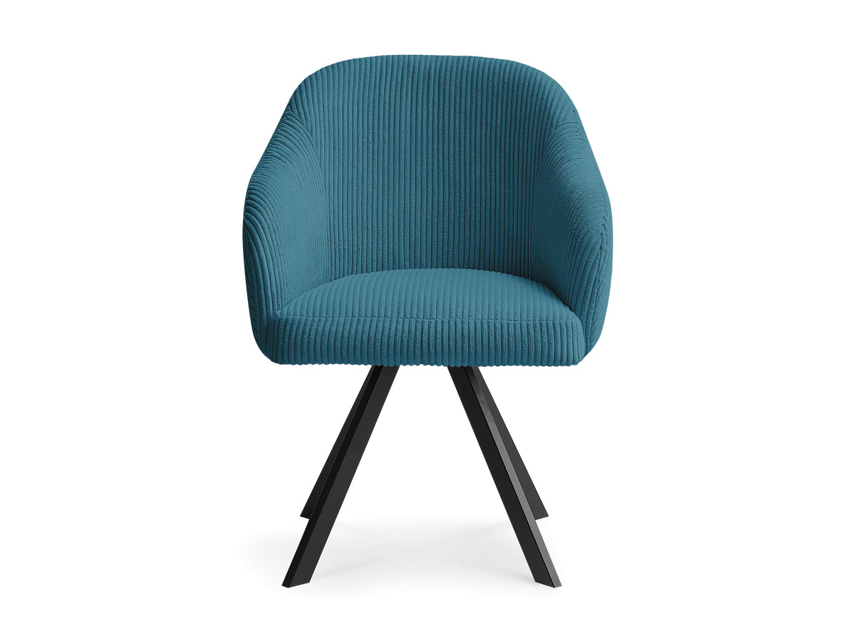 Chaise SOPHIE tissu velours côtelé et pieds étoile