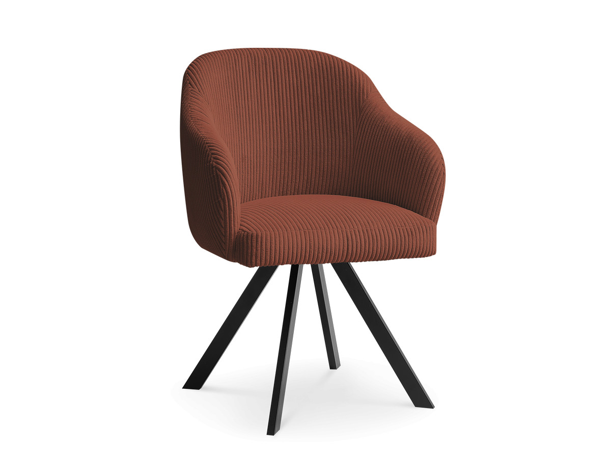 Chaise SOPHIE tissu velours côtelé et pieds étoile