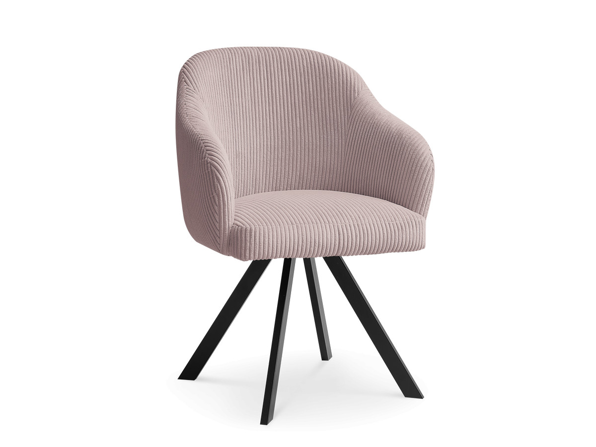 Chaise SOPHIE tissu velours côtelé et pieds étoile