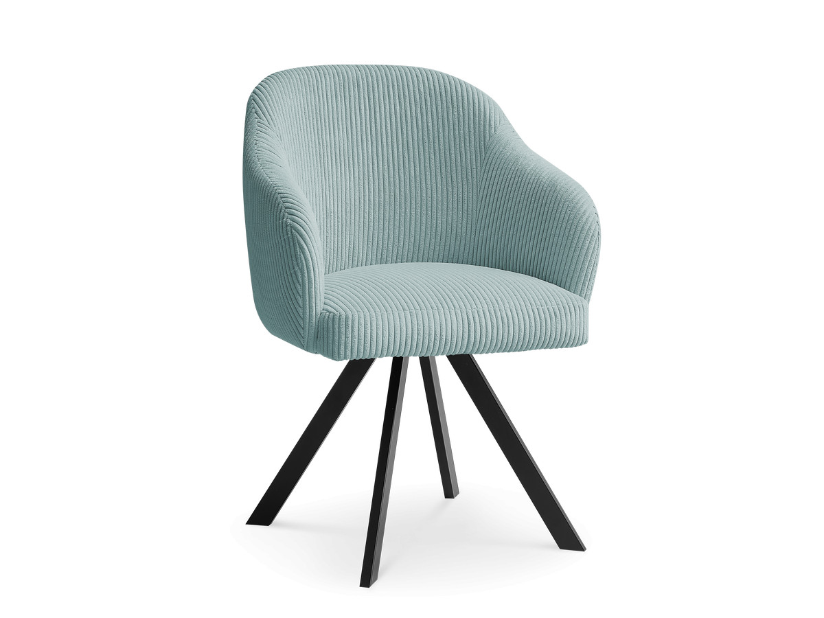 Chaise SOPHIE tissu velours côtelé et pieds étoile