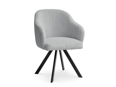 Chaise SOPHIE tissu velours côtelé et pieds étoile