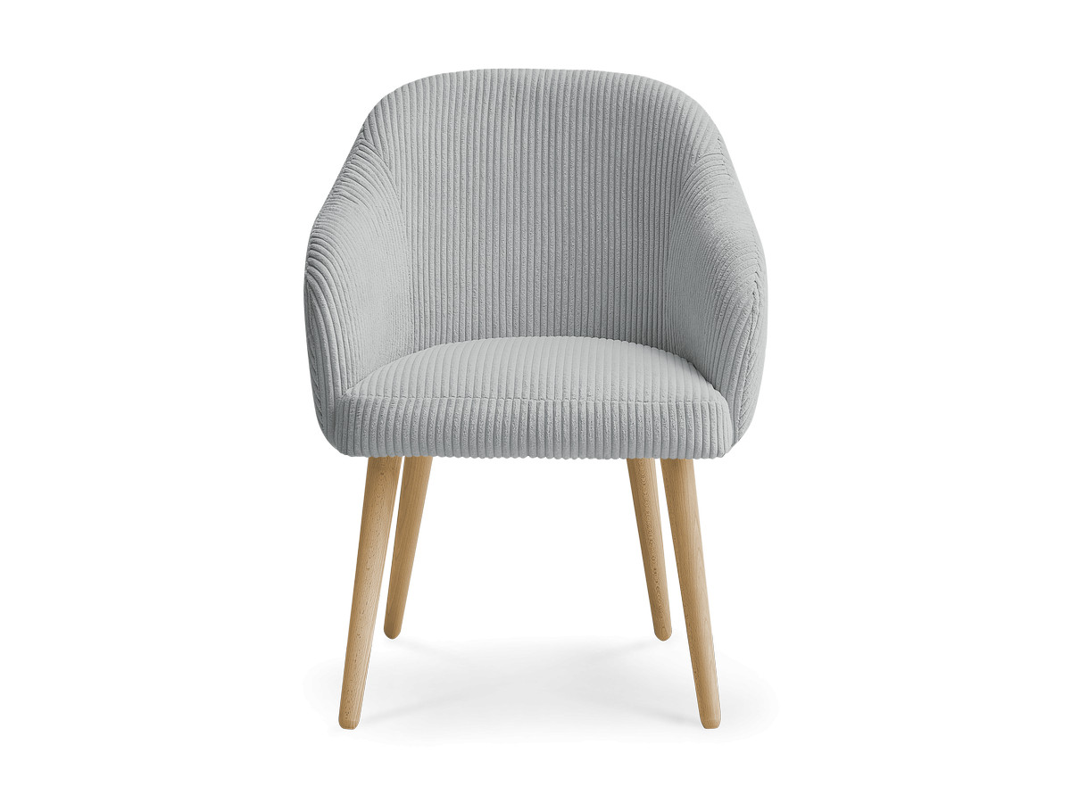 Chaise SOPHIE tissu velours côtelé et pieds scandinaves bois