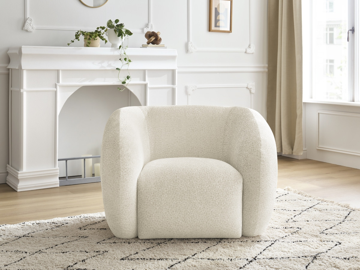Fauteuil CELINE texturé beige — vue 5