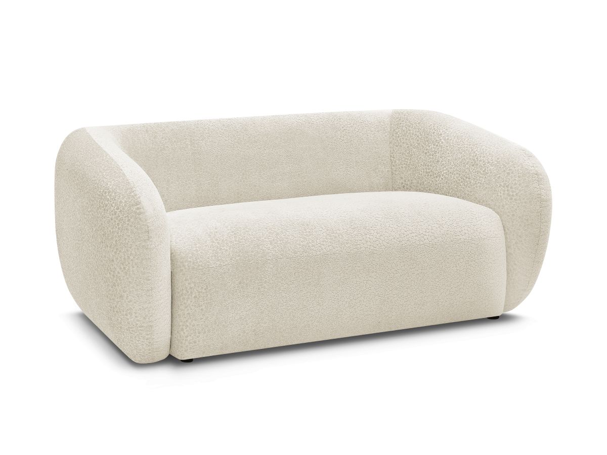 Canapé droit fixe 2 places CELINE tissu texturé