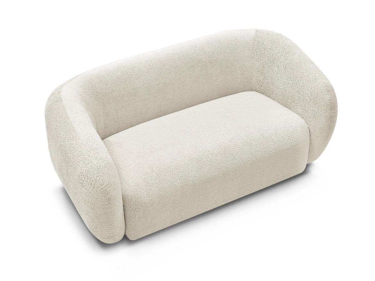 Canapé droit fixe 2 places CELINE tissu texturé