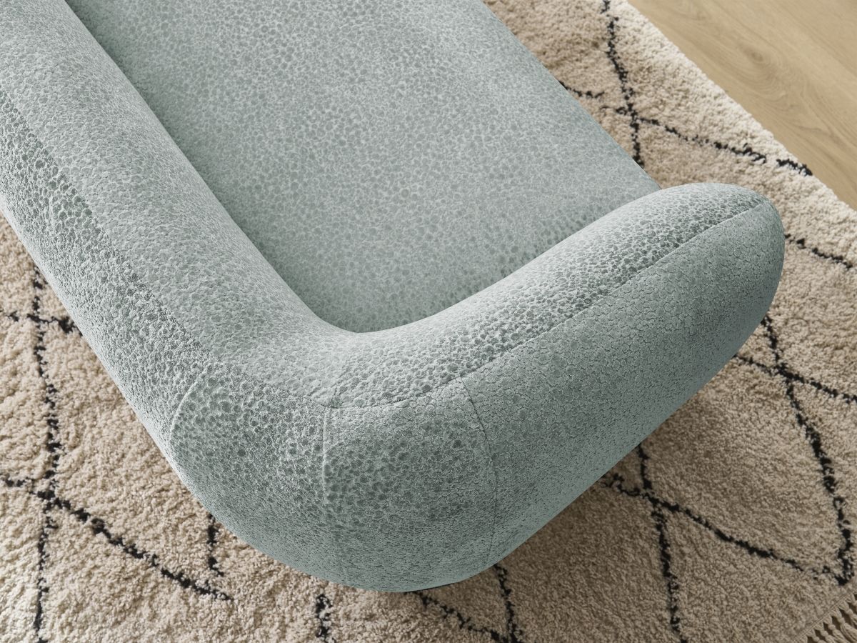 Canapé droit fixe 2 places CELINE tissu texturé