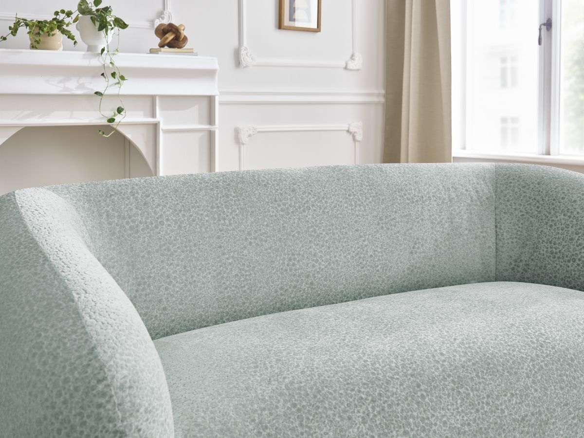 Canapé droit fixe 2 places CELINE tissu texturé