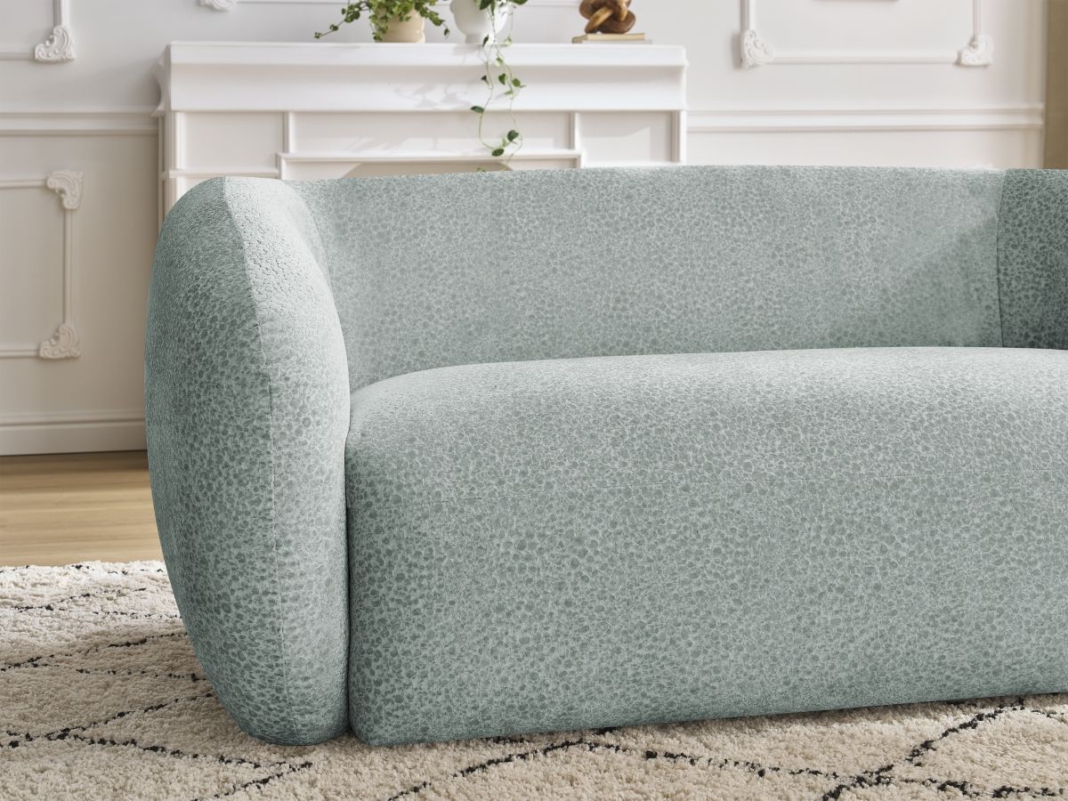 Canapé droit fixe 2 places CELINE tissu texturé