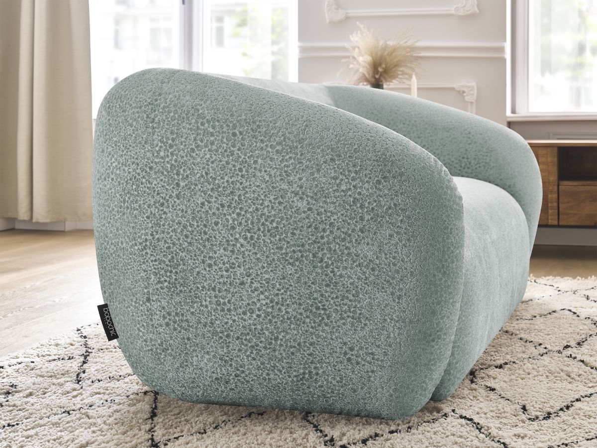 Canapé droit fixe 2 places CELINE tissu texturé