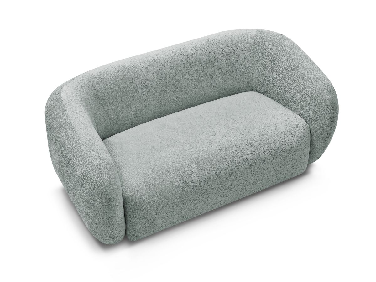 Canapé droit fixe 2 places CELINE tissu texturé