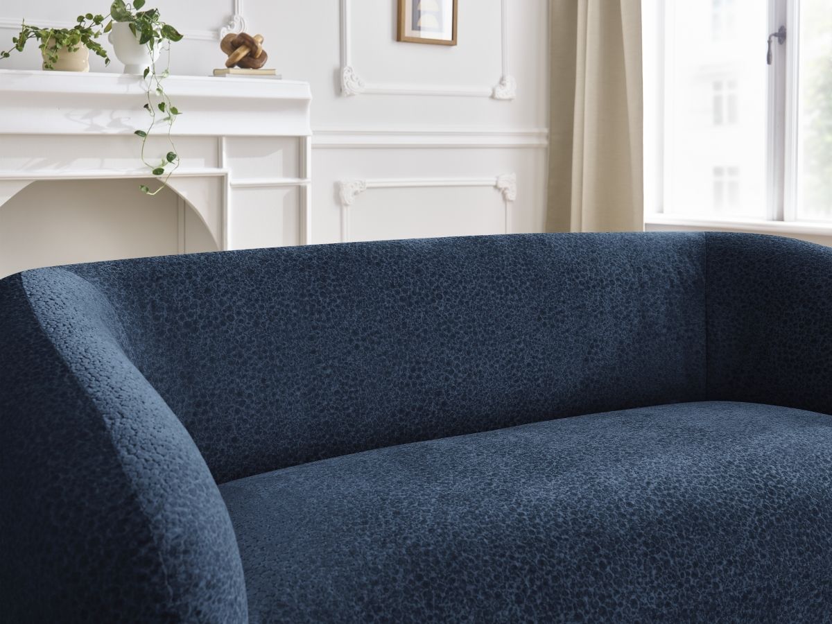 Canapé droit fixe 2 places CELINE tissu texturé