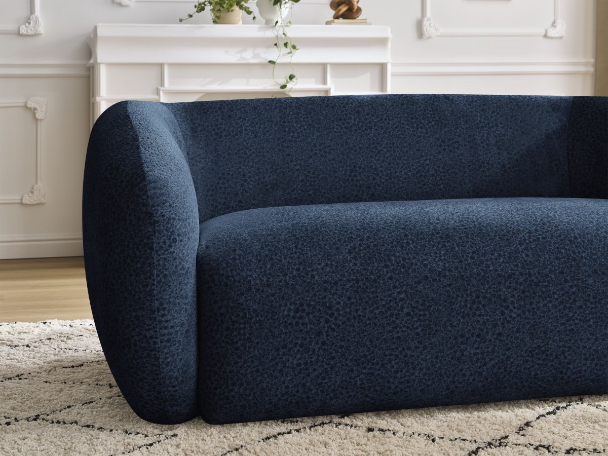 Canapé droit fixe 2 places CELINE tissu texturé