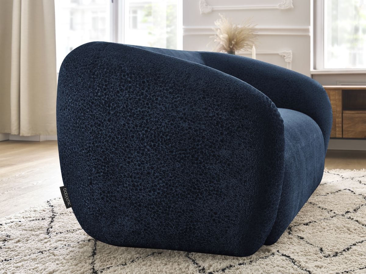 Canapé droit fixe 2 places CELINE tissu texturé