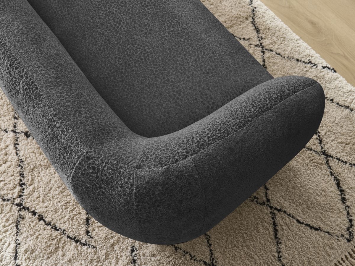 Canapé droit fixe 2 places CELINE tissu texturé