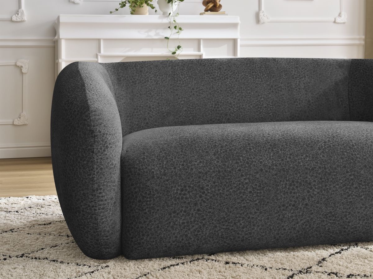 Canapé droit fixe 2 places CELINE tissu texturé