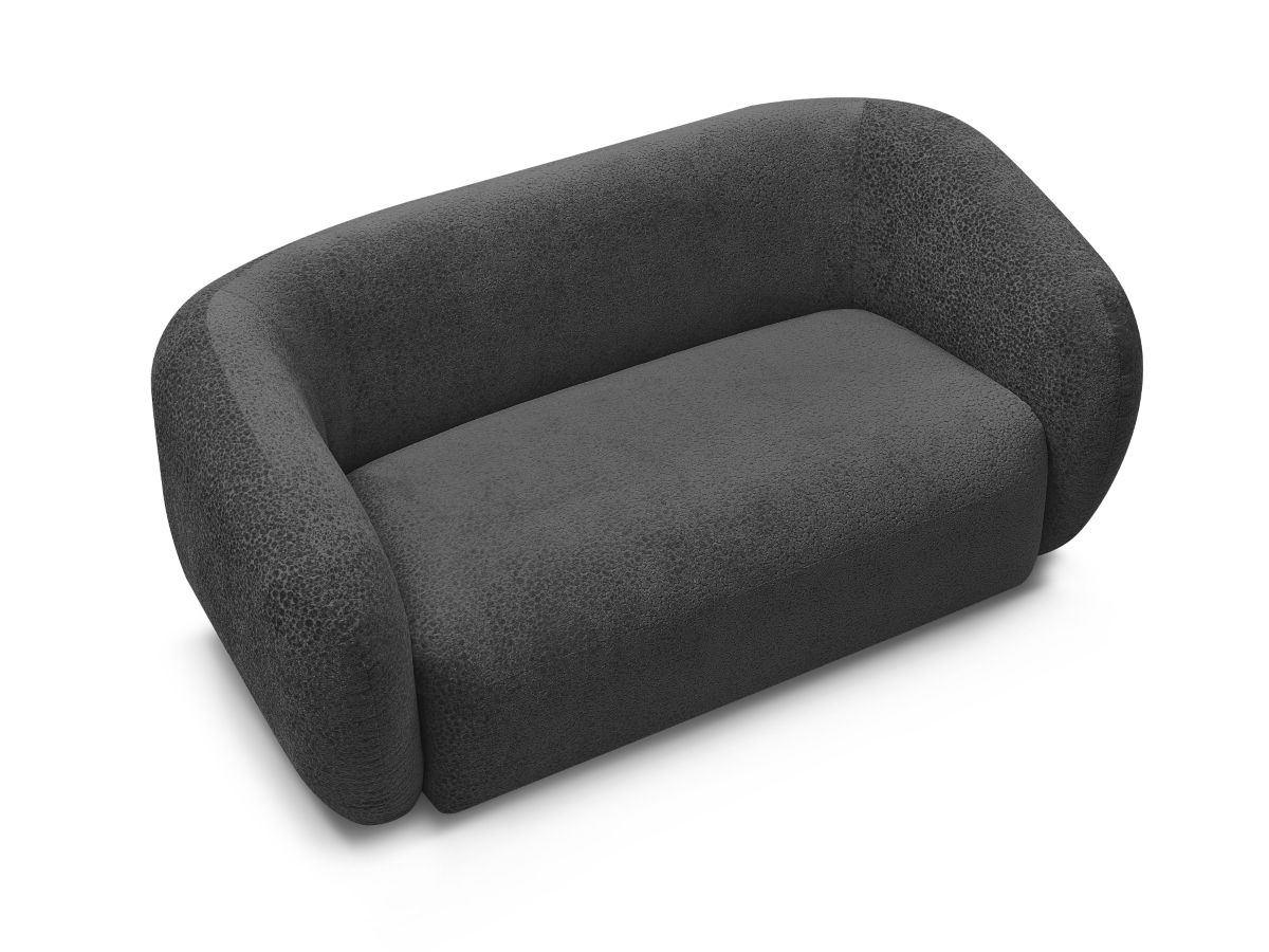 Canapé droit fixe 2 places CELINE tissu texturé