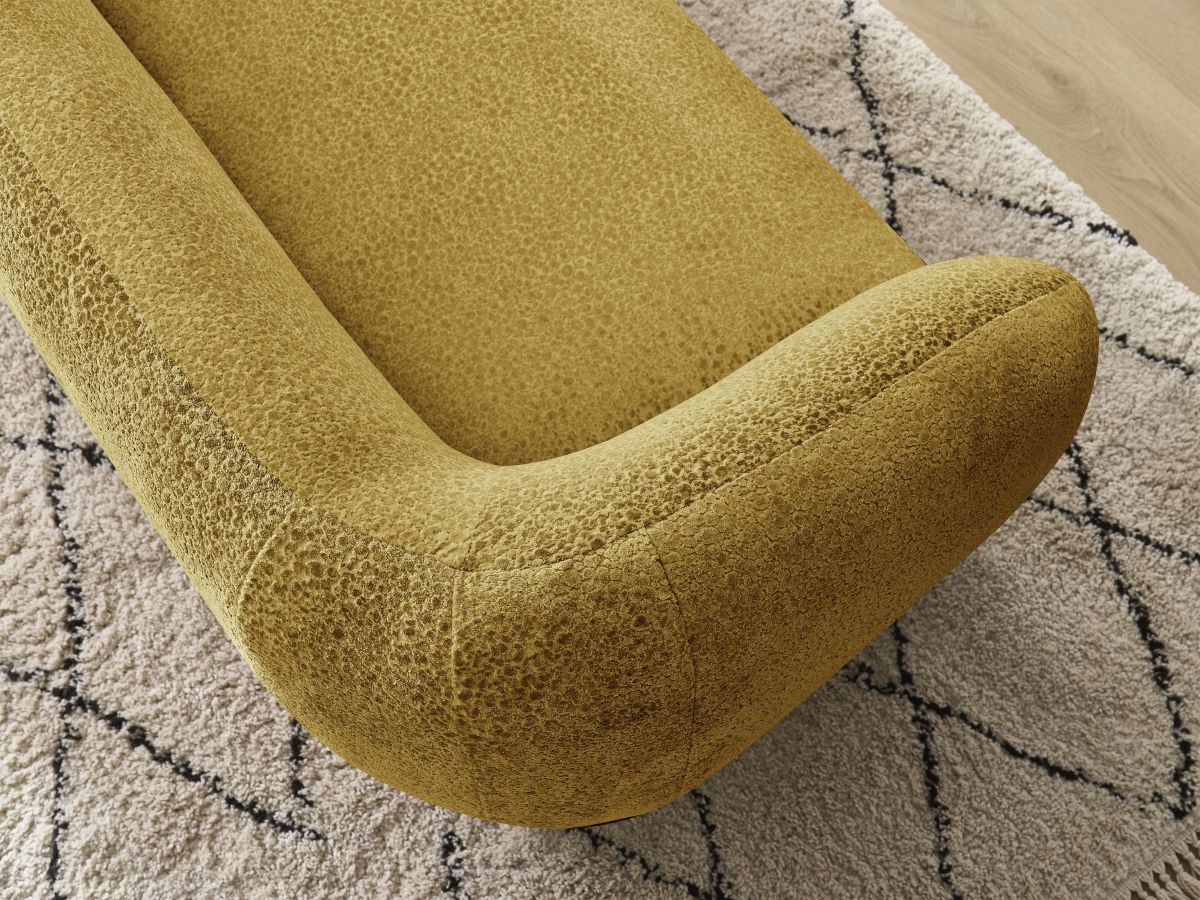 Canapé droit fixe 2 places CELINE tissu texturé