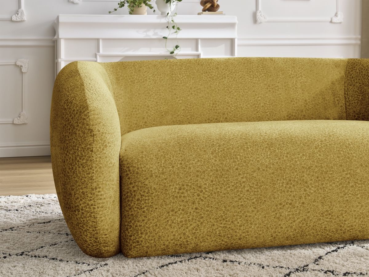 Canapé droit fixe 2 places CELINE tissu texturé