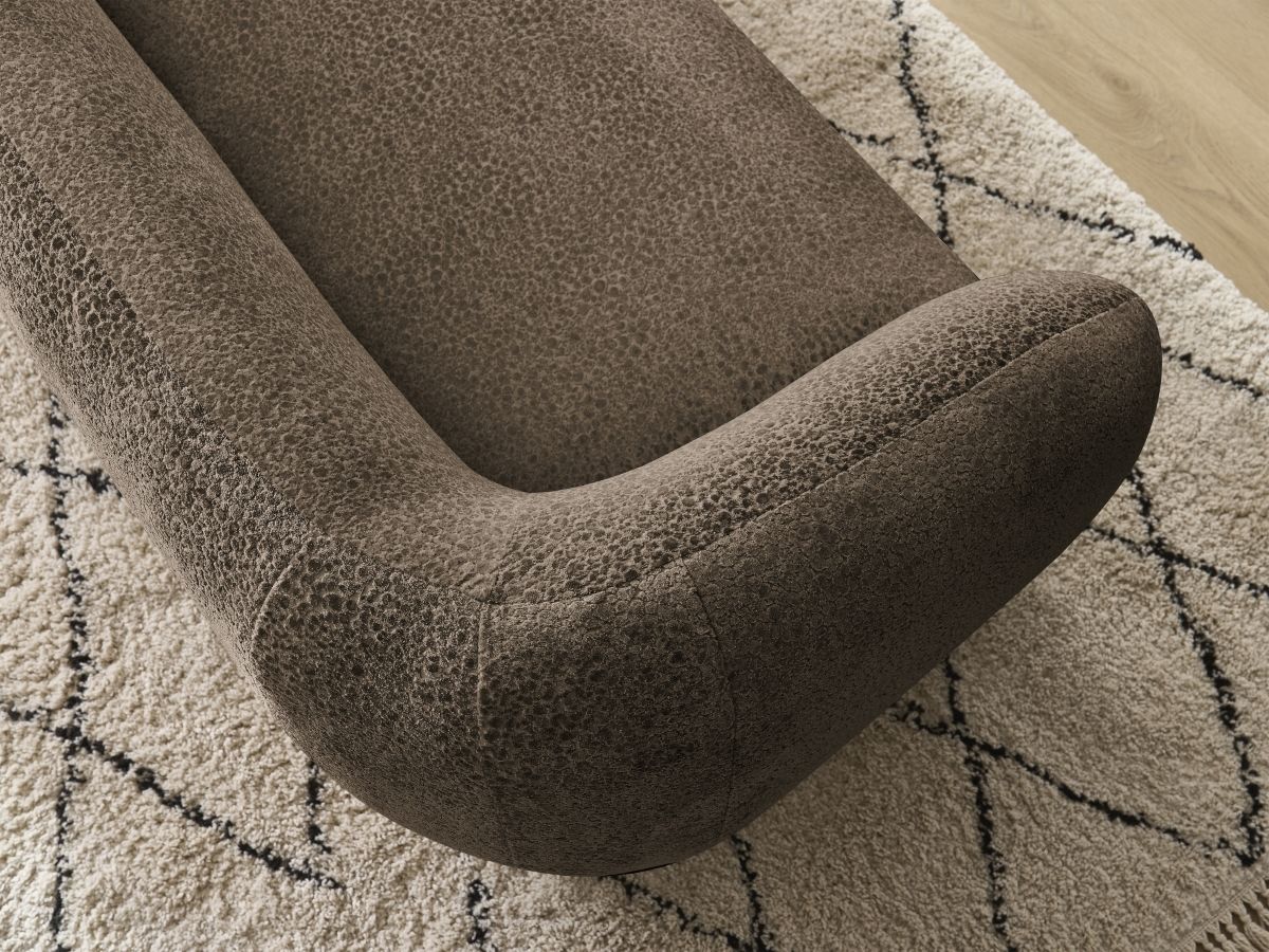 Canapé droit fixe 2 places CELINE tissu texturé