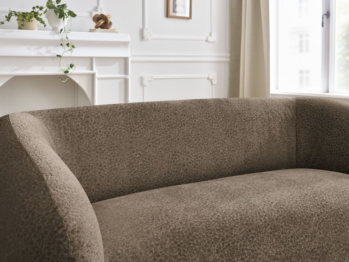 Canapé droit fixe 2 places CELINE tissu texturé