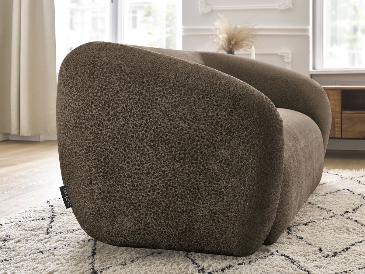 Canapé droit fixe 2 places CELINE tissu texturé