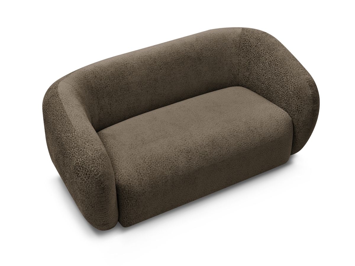 Canapé droit fixe 2 places CELINE tissu texturé