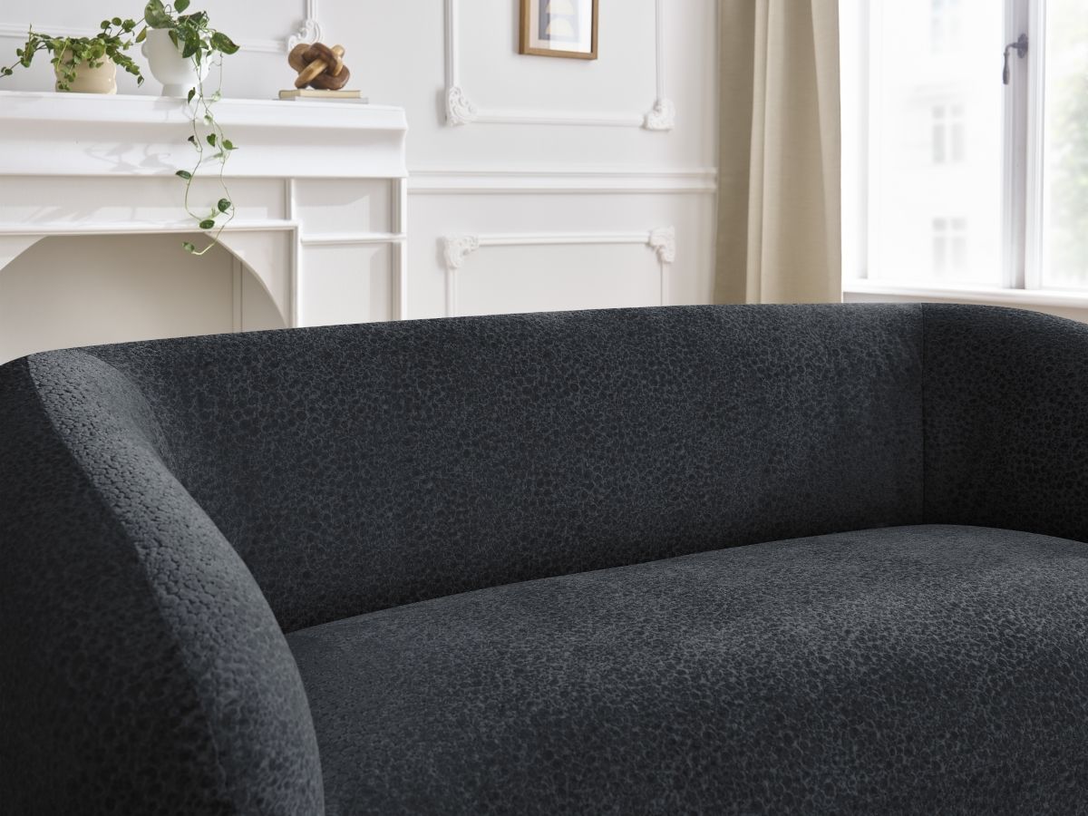 Canapé droit fixe 2 places CELINE tissu texturé