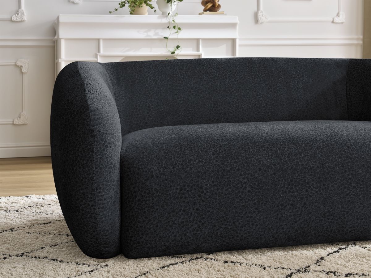 Canapé droit fixe 2 places CELINE tissu texturé