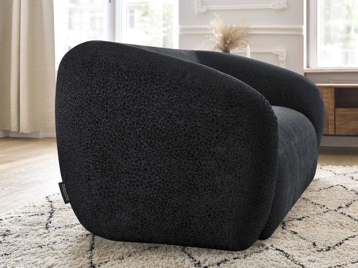 Canapé droit fixe 2 places CELINE tissu texturé