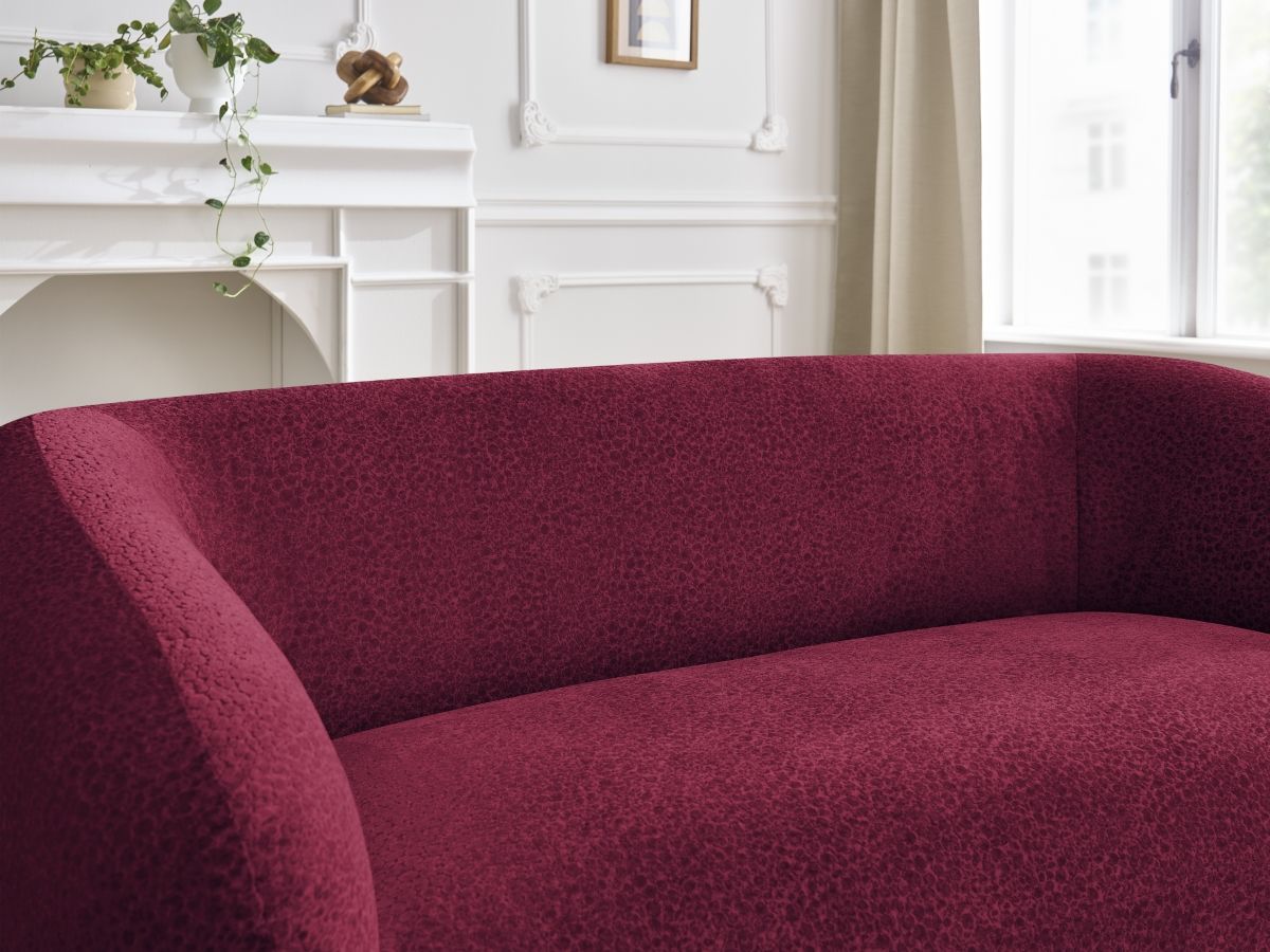 Canapé droit fixe 2 places CELINE tissu texturé