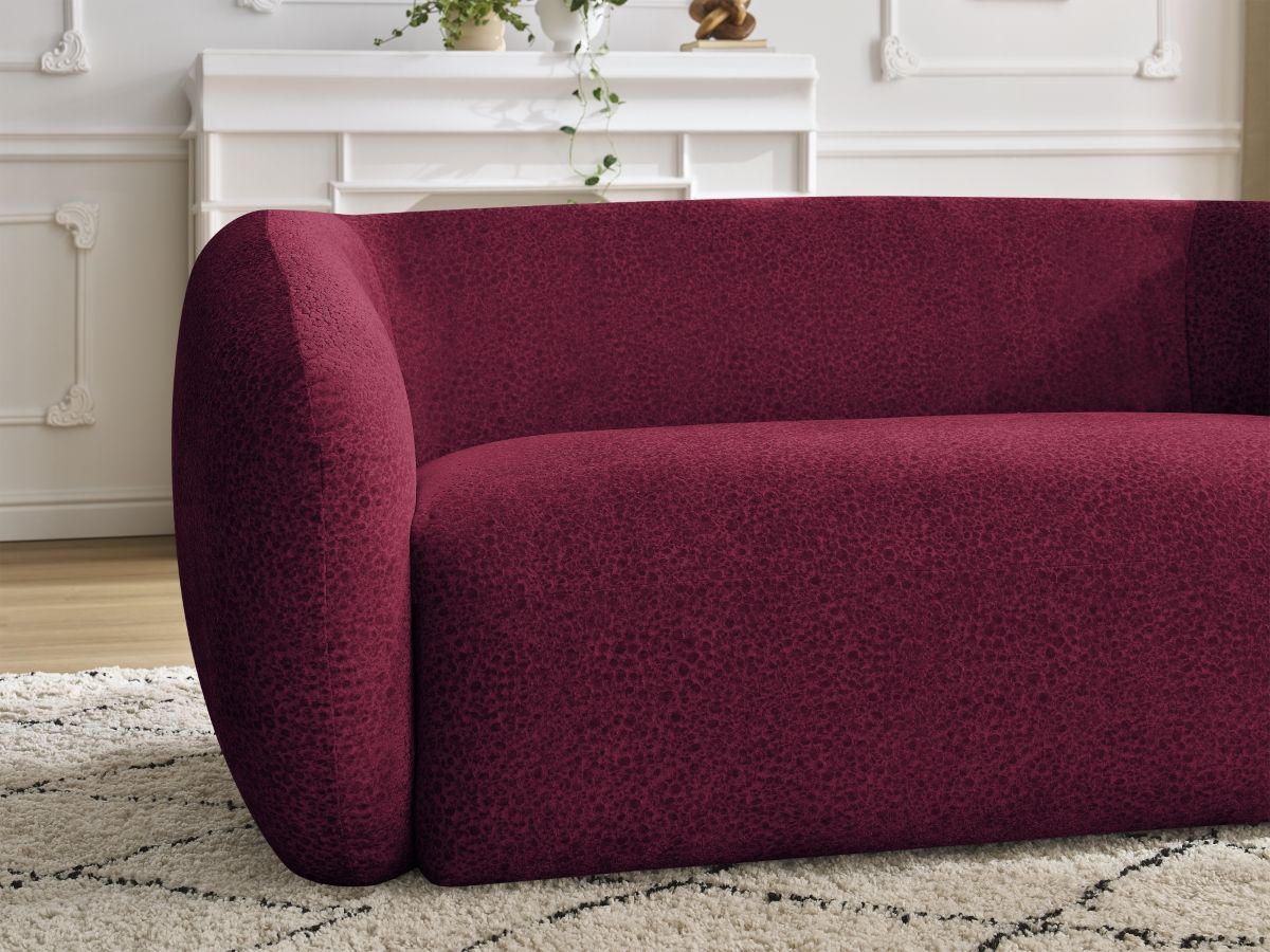 Canapé droit fixe 2 places CELINE tissu texturé