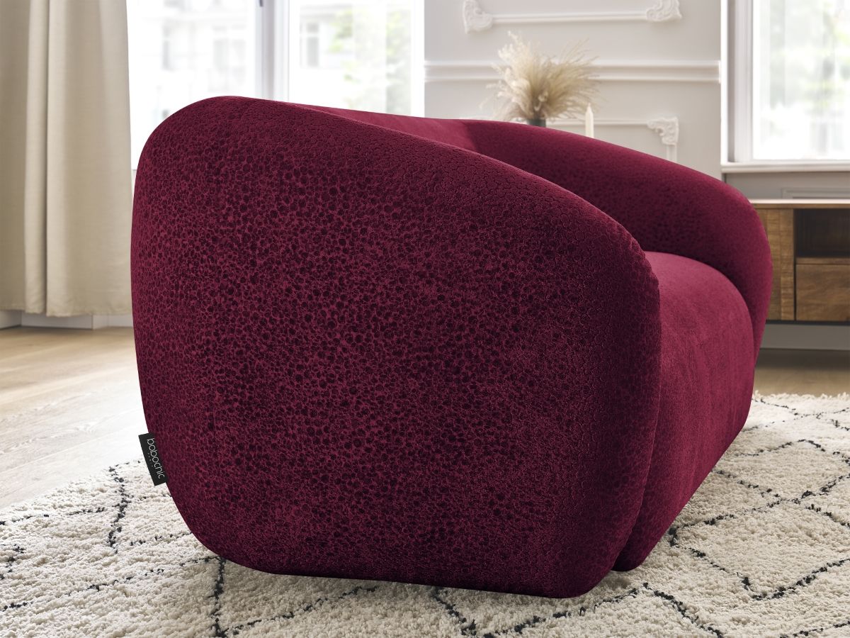 Canapé droit fixe 2 places CELINE tissu texturé