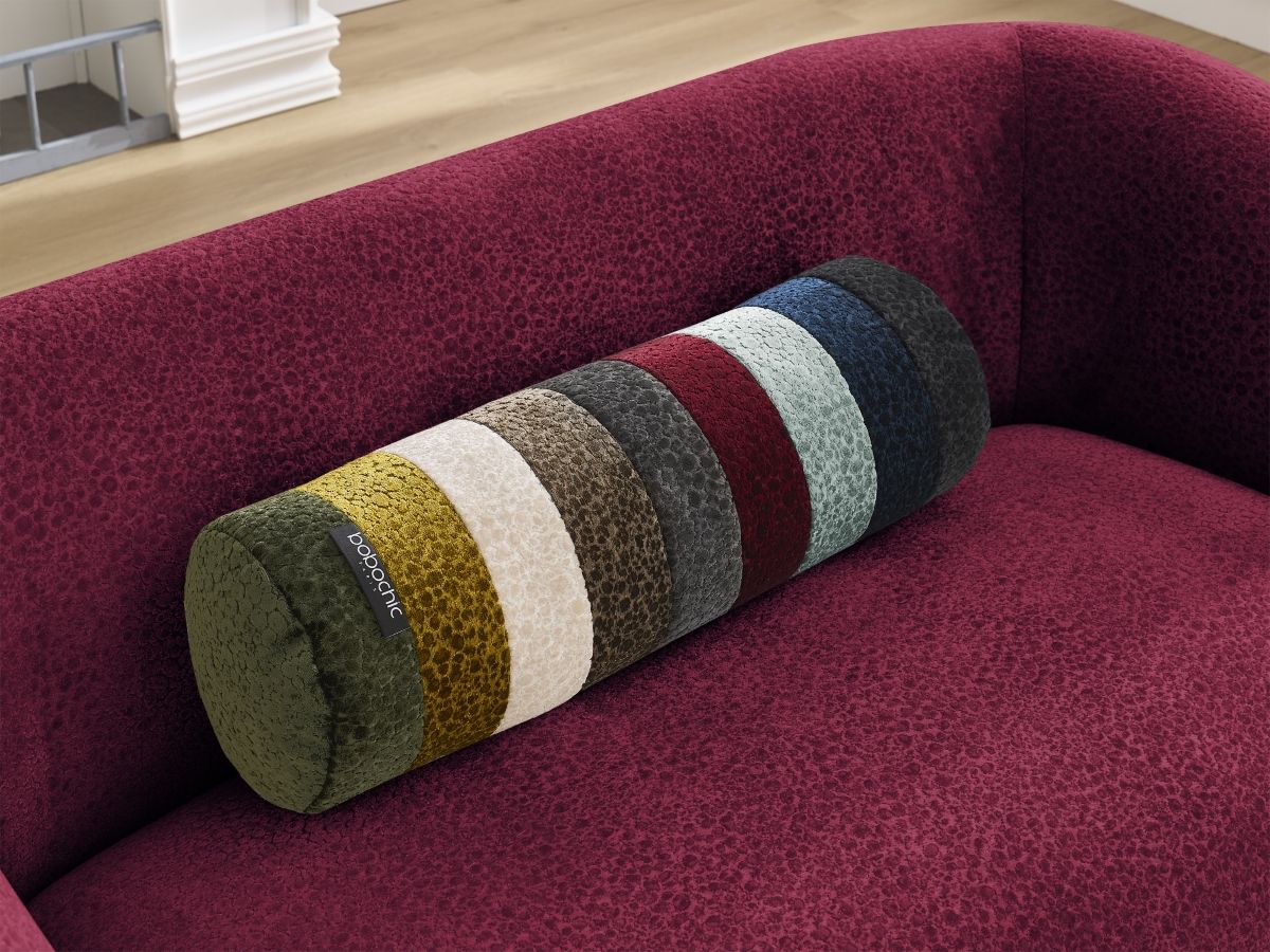 Canapé droit fixe 2 places CELINE tissu texturé