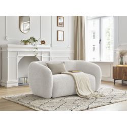 2-osobowa prosta sofa CELINE w tkaninie bouclette