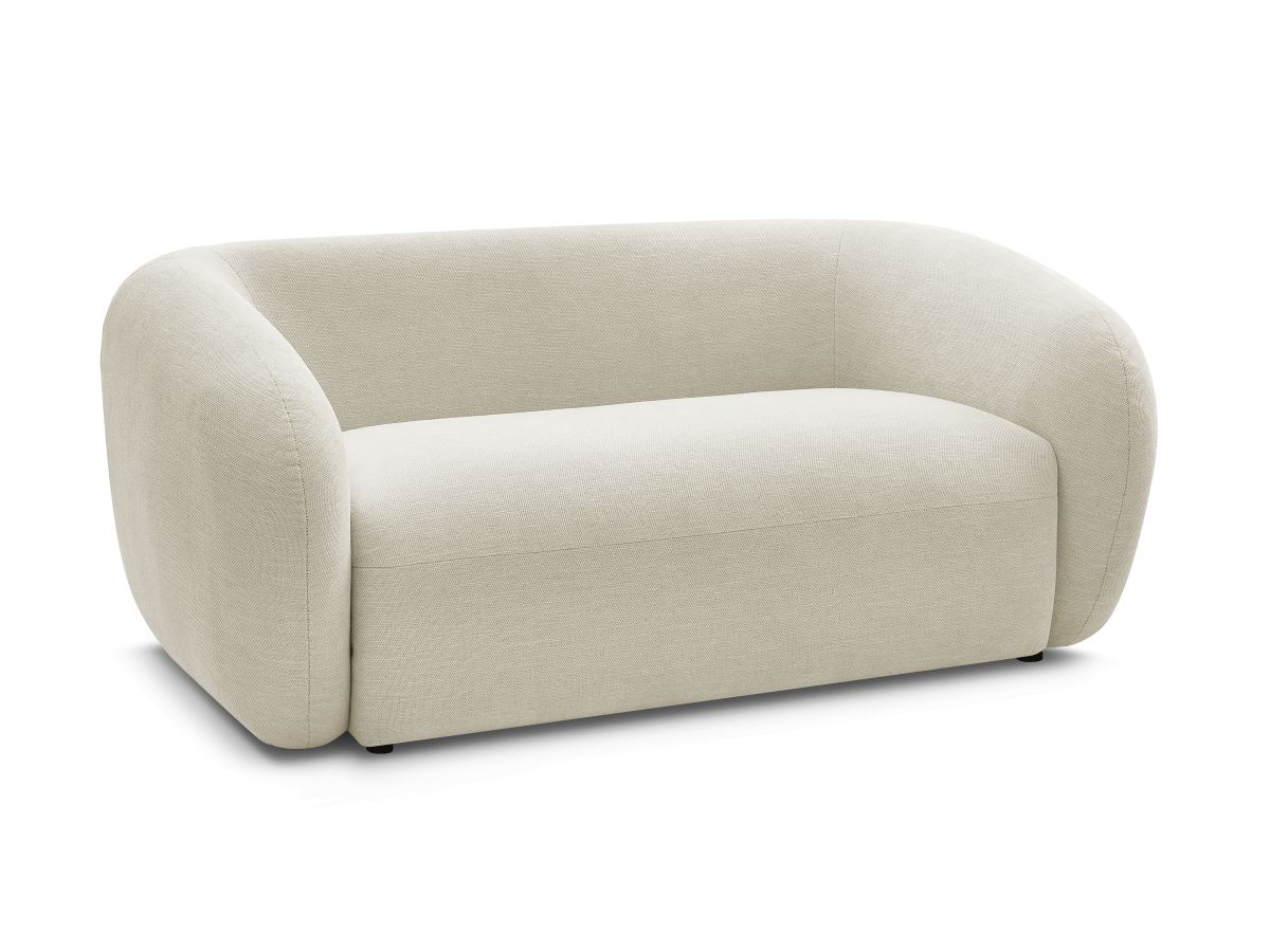 Canapé droit fixe 2 places CELINE tissu lisse