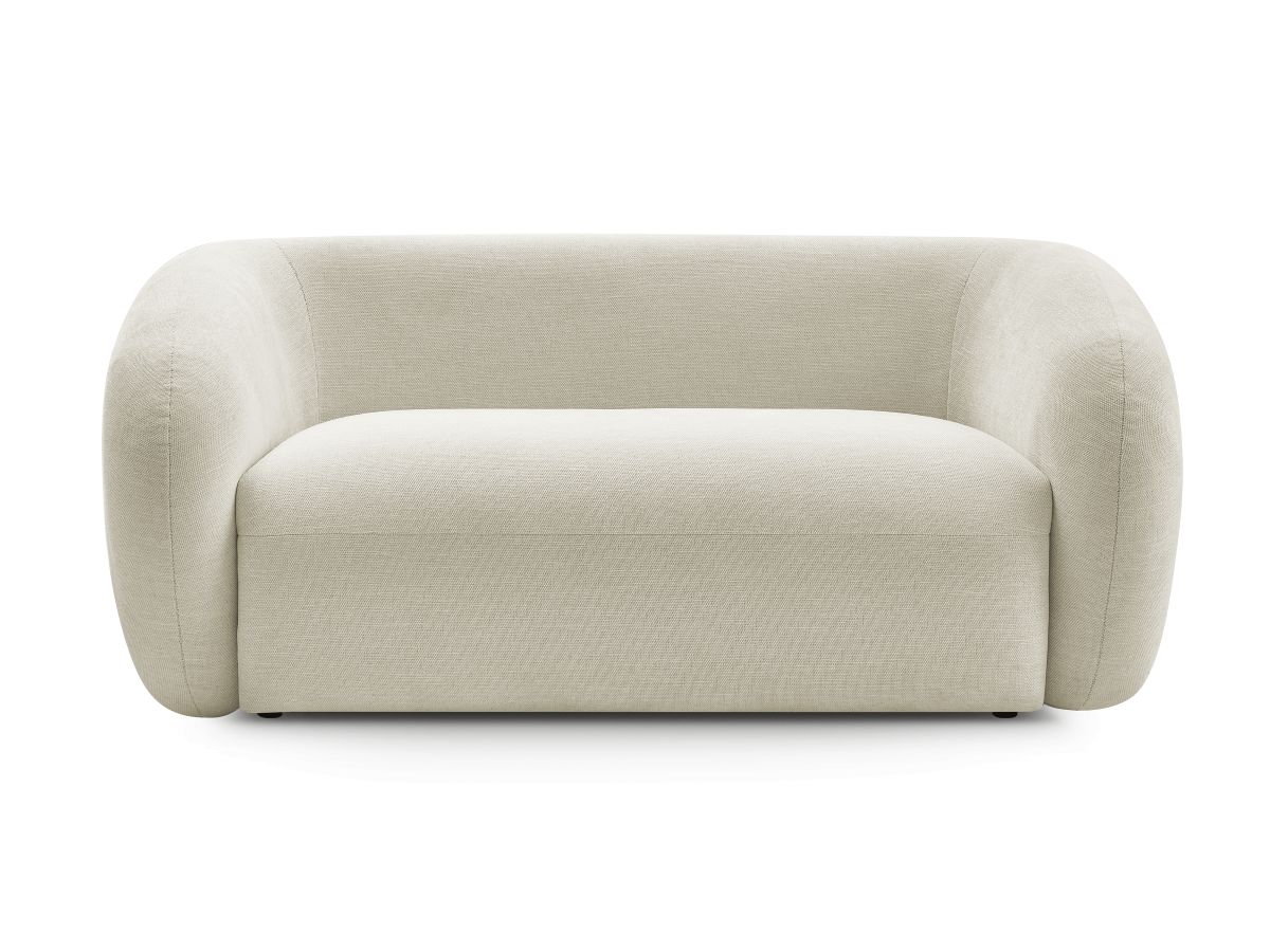 Canapé droit fixe 2 places CELINE tissu lisse
